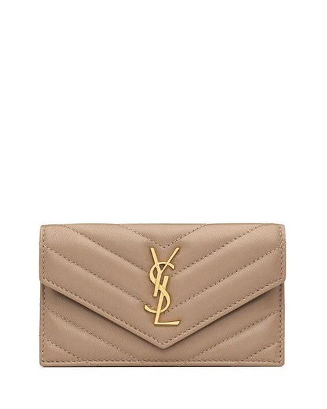 SAINT LAURENT Cassandre Matelassé Fragments Flap Card Case